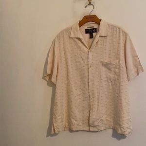 NAT NAST CREAM BUTTON DOWN SHIRT LARGE